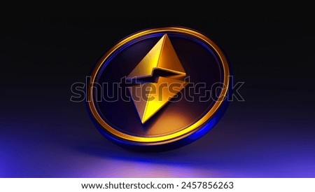Swell restaked Ether. 3D render. Crypto