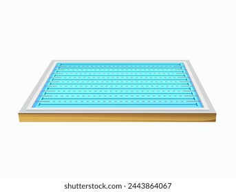 Swimming pool with paths on a white background.  3d illustration - Powered by Shutterstock