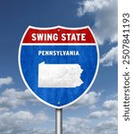 Swing State Pennsylvania - traffic sign message