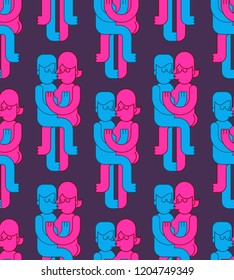 Swinger Party Seamless Pattern Guy Girl Stock Illustration 1204749349