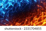 Swirling blue and red flame background