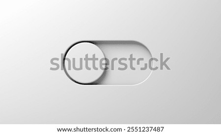 Switch button. Off. 3d illustration.