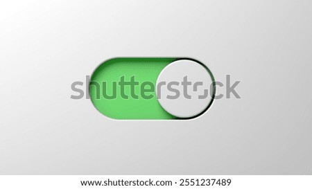 Switch button. On. 3d illustration.