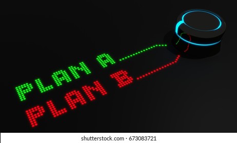 Switch to Plan A from Plan B 3d rendering