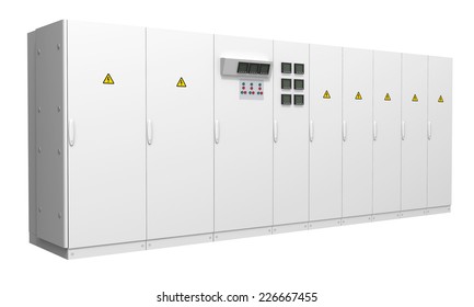 Switchboard For Large Room/data Center Isolated On White Background