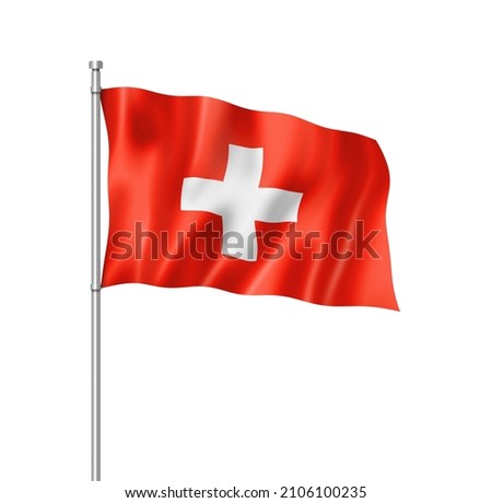 Similar – Image, Stock Photo swiss flag in front of beautiful mountain panorama with view of valley in nice weather