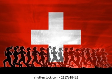 Switzerland Women Struggle For Rights, Concept Of Women, Independence, Equality, Women Strength Concept