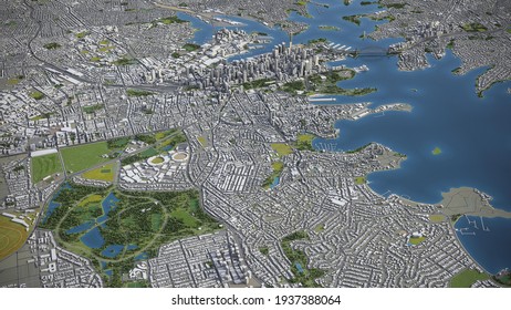 Sydney 3d Map Hd Stock Images Shutterstock