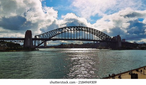 Sydney Harbour Bridge Under Cloudy Sky