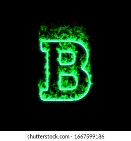 The symbol bold format burns in green fire   - Powered by Shutterstock