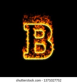 The symbol bold format burns in red fire   - Powered by Shutterstock