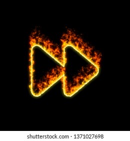 The Symbol Forward Burns In Red Fire  