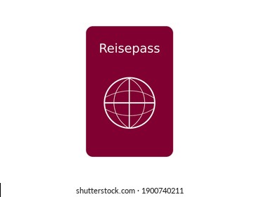 Symbol Of A German Passport In Red