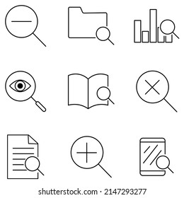 Symbol Icon Magnifying Glass To Make Things Look Bigger See Textbooks For Learning