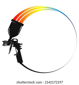 Symbol Painting Spray Gun Colored Paint Stock Illustration 2142172197 ...