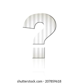 Symbol question mark with textured effect over white background