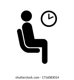 Symbol Sign. Waiting Room Pictogram, Waiting Room Sign