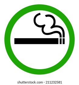 Symbol Smoking Zone Sign Isolated On Stock Illustration 58764103 ...