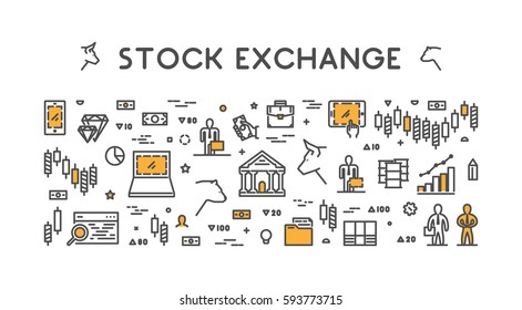 Symbol For Stock Market And Stock Exchange. Modern Bull And Bear Icon For Wall Street. Logo For Online Trading.