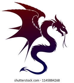 Symbol Stylized Dragon Wings Stock Illustration 1145884268 | Shutterstock