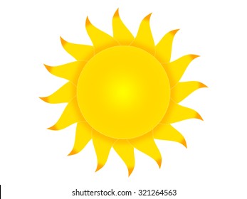 Symbol Of The Sun On A White Background