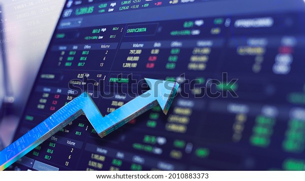 Symbol of trading on the stock market Is
on the rise, Bull Market Signal, Global
Trading