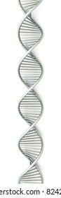 A Symbolic DNA Model. 3D Rendered Illustration. Isolated On White.