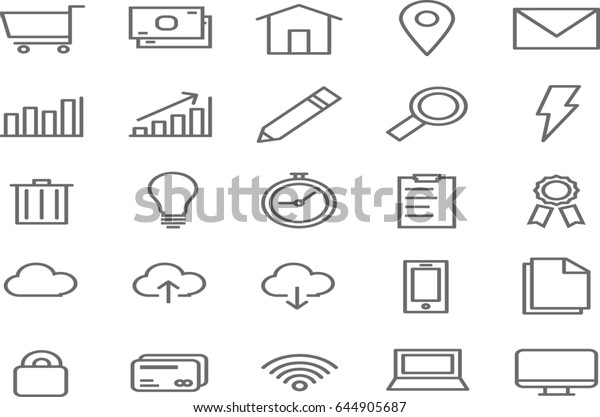 symbols-common-everyday-life-stock-illustration-644905687