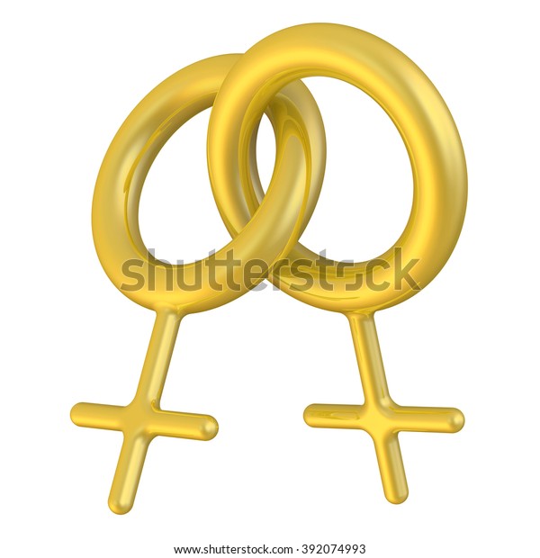 Symbols Female Gender Symbol Lesbian Love Stock Illustration 392074993
