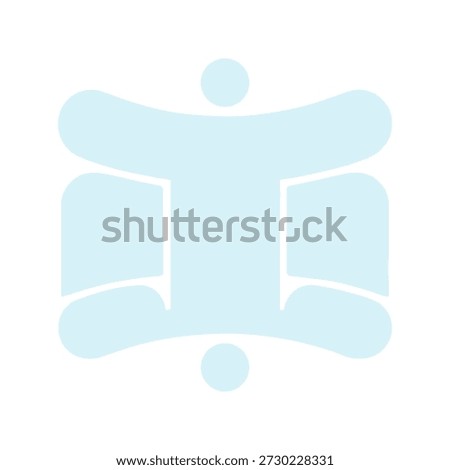 Symmetrical Abstract Design Symbol. Vector illustration.