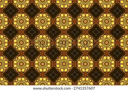 Symmetrical colored seamless pattern. Designer background