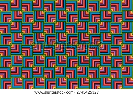 Symmetrical colored seamless pattern. Designer background