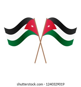 Symmetrical Crossed Jordan Flags Stock Illustration 1240329019 ...