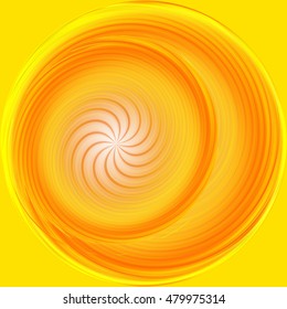 Symmetrical design pattern green red yellow orange loops and circle kaleidoscope twist twirl spin background backdrop