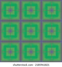 Symmetrical Pattern Of Geometric Shapes. 3d Abstract Background. A Pattern Of Rays. Radiant Pattern. A Pattern For A Scarf, Carpet Or Bandana