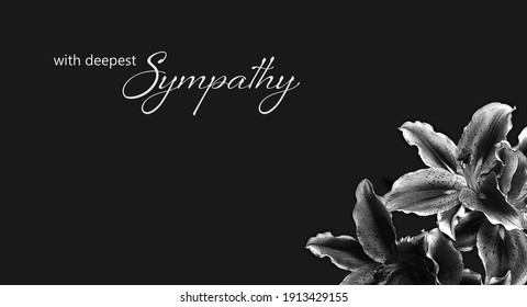 Sympathy Card Lily Flowers Stock Illustration 1913429155 | Shutterstock