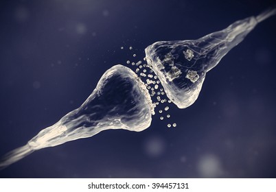 Synapse And Neuron Cells Sending Electrical Chemical Signals