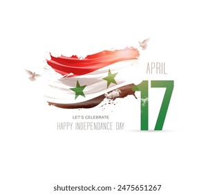 Syria Independence day creative art - Powered by Shutterstock