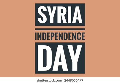 Syria independence day text design illustrations  - Powered by Shutterstock