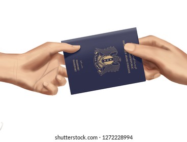   Syria	Syrian Passport  Hand To Hand Giving Pass, Give Passport