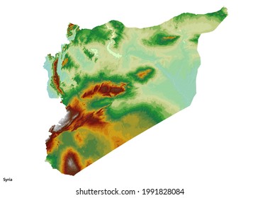 Syria Elevation Map 3d Rendering Stock Illustration 1176712390 ...