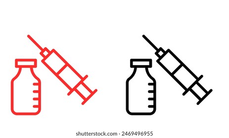 Syringe icon Vaccine illustration vaccine bottle, - Powered by Shutterstock