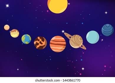 System Planets Solar System Planets Comparison Stock Illustration ...