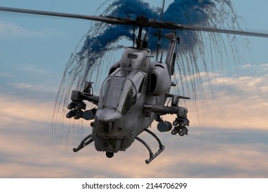 Szczecin,Poland-April 2022:Bell's AH-1Z Viper.3D Illustration.