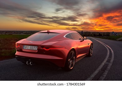 Szczecin,Poland-July2020:Jaguar F Type On A Beautiful, Scenic .3d Illustrtion.