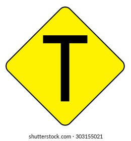 T Intersection Sign