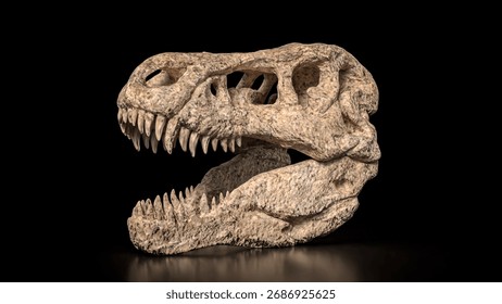  T rex Skull for Education Or sci concept 3d Rendering.