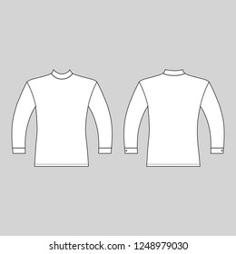 T Shirt Man Template Front Back Stock Illustration 1248979030 ...
