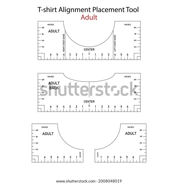 T Shirt Ruler Bundle Tshirt Alignment Stock Illustration 2008048019