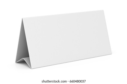 Table Card, 3d Illustration Isolated On White